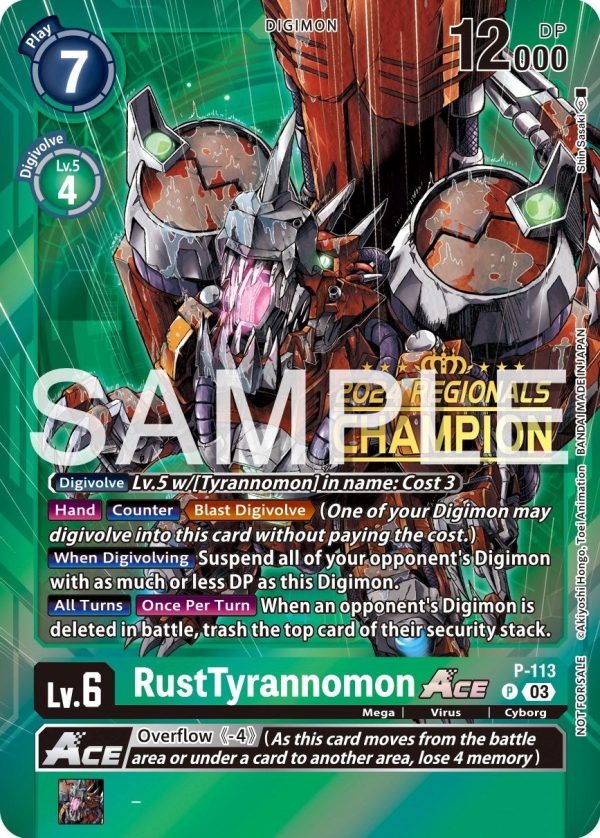 RustTyrannomon Ace [P-113] (2024 Regionals Champion) [Promotional Cards] on Sale