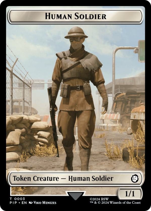 Treasure (0018)    Human Soldier Double-Sided Token [Fallout Tokens] For Sale