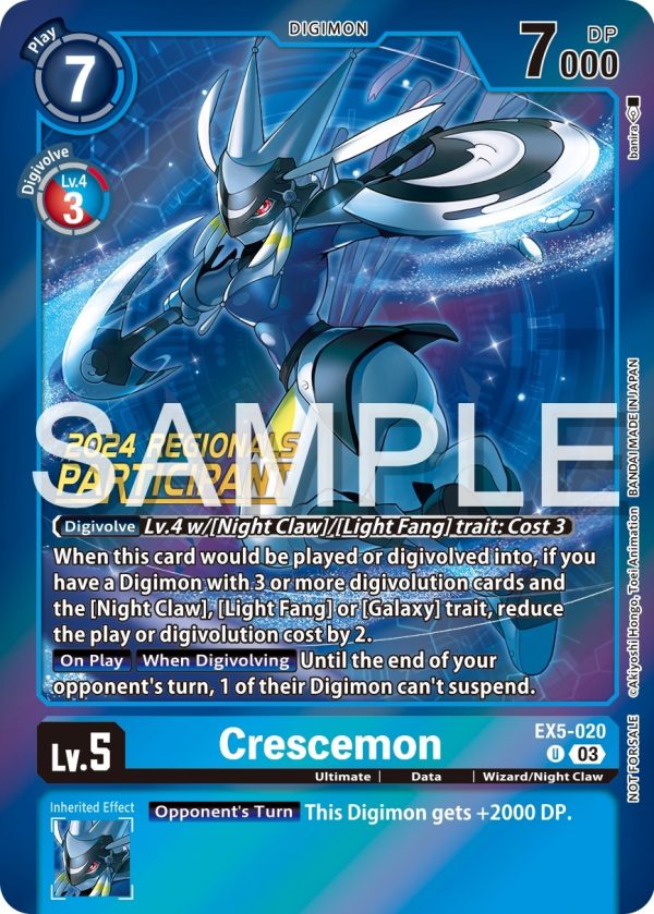 Crescemon [EX5-020] (2024 Regionals Participant) [Animal Colosseum Promos] Sale