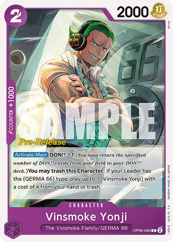 Vinsmoke Yonji [Wings of the Captain Pre-Release Cards] Fashion