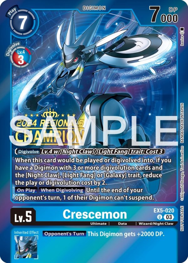 Crescemon [EX5-020] (2024 Regionals Champion) [Animal Colosseum Promos] For Cheap