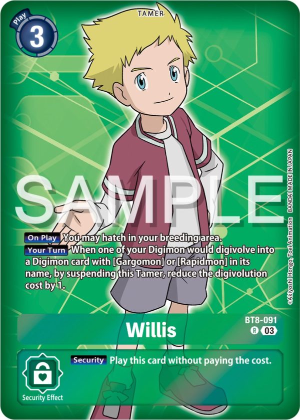 Willis [BT8-091] (Reprint) [Starter Deck: Double Typhoon Advanced Deck Set] Discount