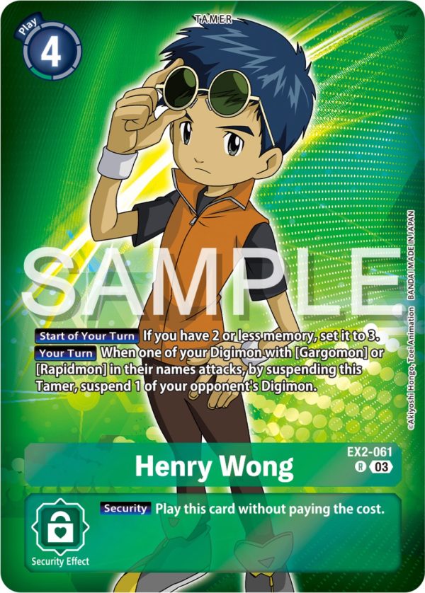 Henry Wong [EX2-061] (Reprint) [Starter Deck: Double Typhoon Advanced Deck Set] For Sale