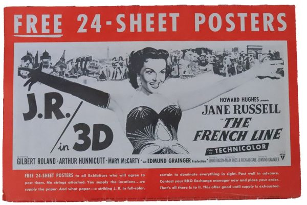 Jane Russell - The French Line in 3D - Studio Advance Theatre Campaign Kit -1954 - vintage Online