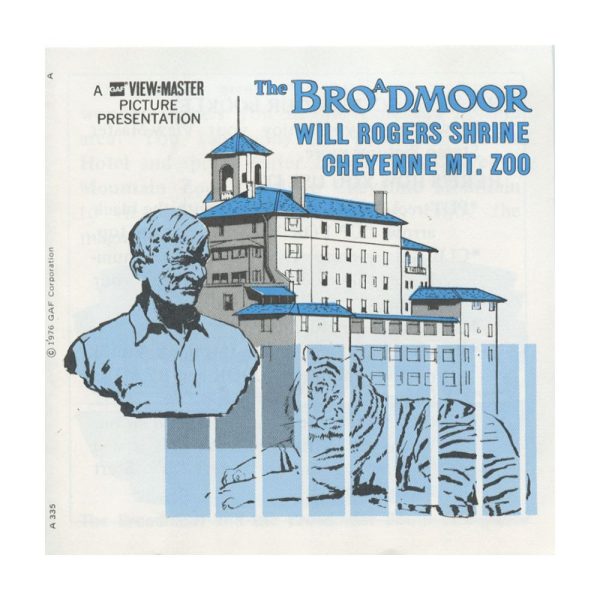 The Broadmoor Hotel - View-Master 3 Reel Packet - vintage - A335-G5A Online Hot Sale