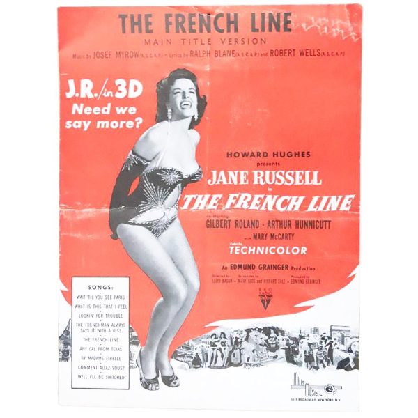 Jane Russell - The French Line in 3D - Studio Advance Theatre Campaign Kit -1954 - vintage Online