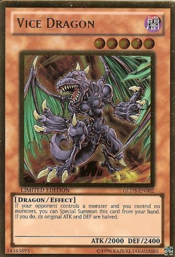 Vice Dragon [GLD3-EN002] Gold Rare For Discount