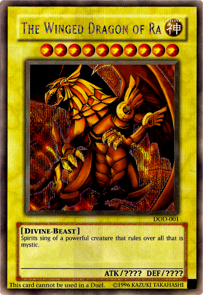 The Winged Dragon of Ra [DOD-001] Prismatic Secret Rare Hot on Sale